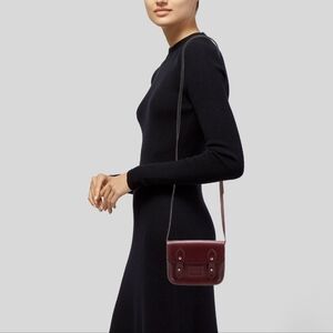 NEW The Cambridge Satchel Company Micro Bag Leather Crossbody Dark Brown